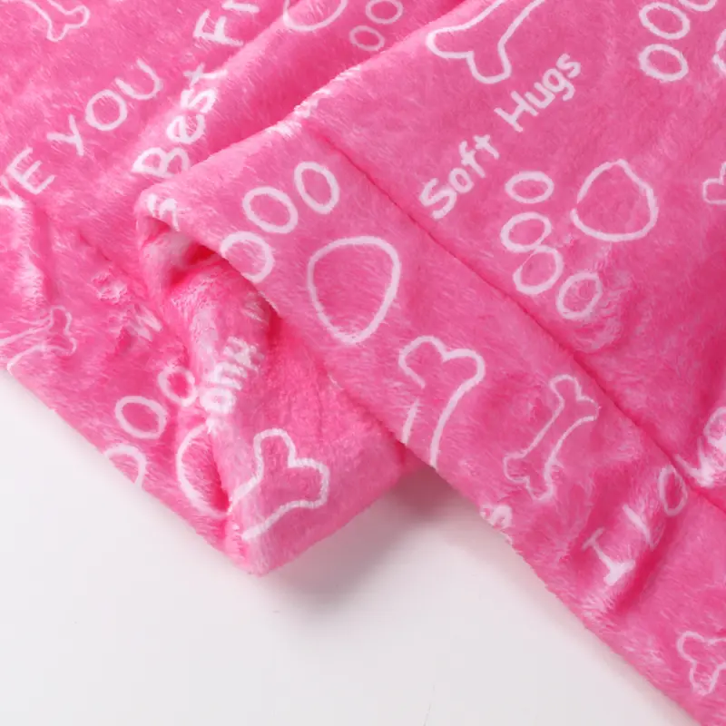 Pet Print Double Flannel Fleece Blanket