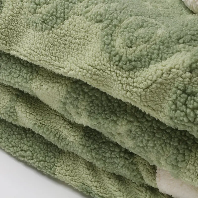 Microplush Jacquard Sherpa Plush Blanket