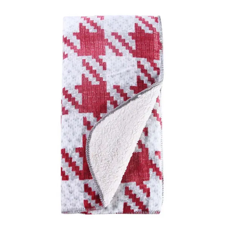 Printed Double Sherpa Plush Blanket