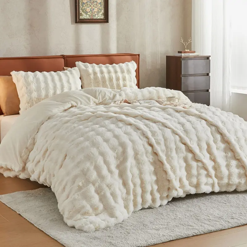 Rabbit Plush Duvet Cover Sets