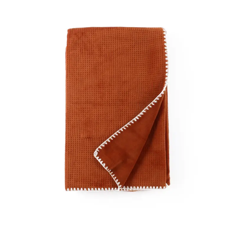 Waffle Double Flannel Fleece blanket