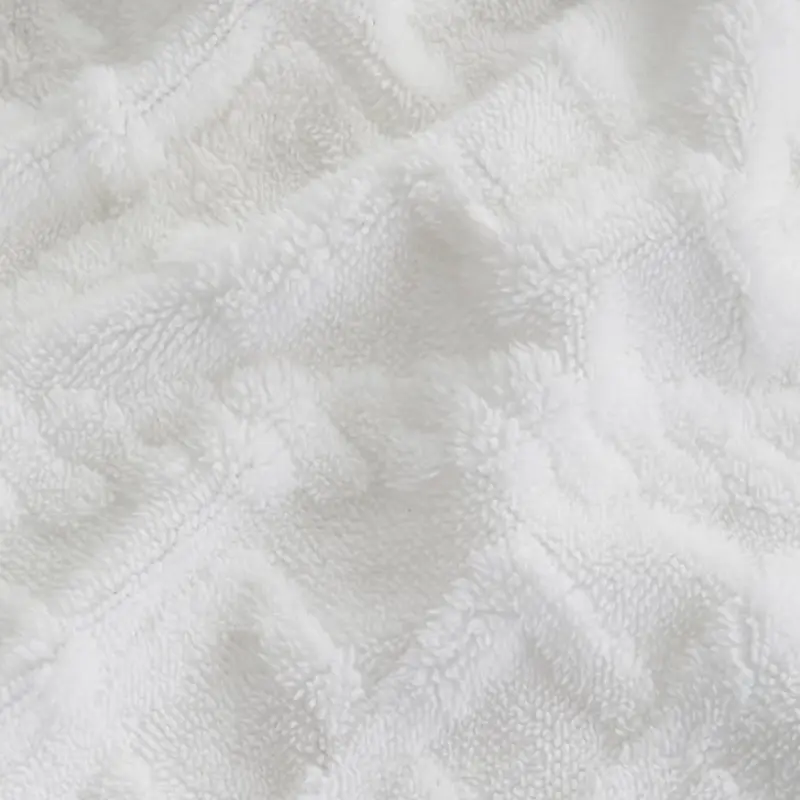 White Jacquard Microplush Duvet Cover Sets