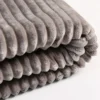 Stripe Flannel Sherpa Plush Blanket