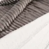 Stripe Flannel Sherpa Plush Blanket
