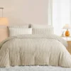 Stripe Rabbit Plush Duvet Cover Sets