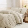 Stripe Rabbit Plush Duvet Cover Sets